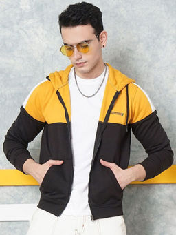 The Indian Garage Co - Men Yellow Slim Fit Front Open Neck Jacket