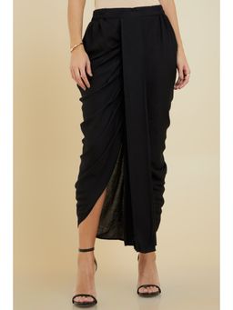 Soch - Women Black Rayon Solid Dhoti