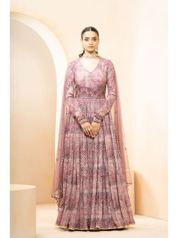 STUDIO BAGECHAA - Pakeeza Purple Maxi Dress (Set of 2)