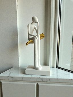 Sun Mun Decors - White Figurine On Leaf