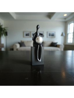 Sun Mun Decors - Black Figurine with Silver Ball