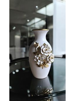Sun Mun Decors - White Ceramic Premium Large Vase