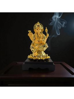 Sun Mun Decors - Golden Polyresin Premium Ganesha