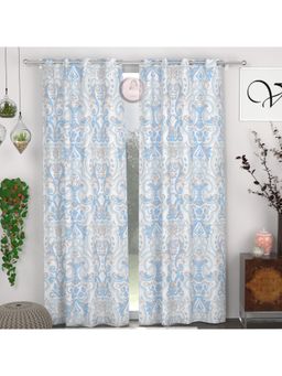 CHHAVI INDIA - Designer Printed Semi-Transparent Door Curtains (Pack Of 2)