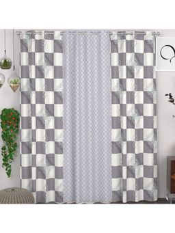 CHHAVI INDIA - Polyester 7Ft Semi-Transparent Door Curtains (Pack Of 3)