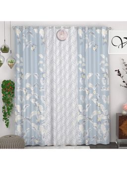 CHHAVI INDIA - Polyester 7Ft Semi-Transparent Door Curtains (Pack Of 3)