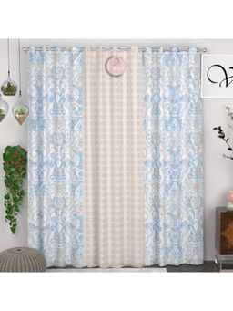 CHHAVI INDIA - Polyester 7Ft Semi-Transparent Door Curtains (Pack Of 3)