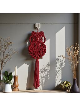 Sun Mun Decors - Red Premium Macrame Owl Décor