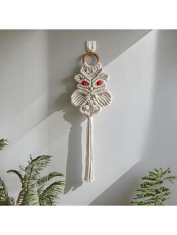 Sun Mun Decors - White Premium Macrame Owl Décor