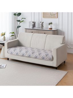 House of Quirk - Printed Quilted Anti Slip Couch Protector Floral Four Seater Sofa cover