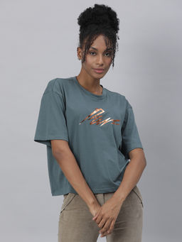 RAREISM - Blue Solid Plain T-Shirt