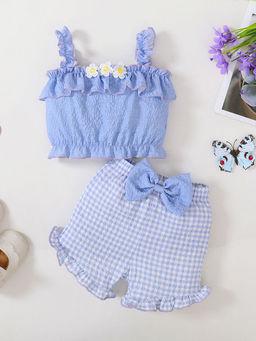 Hopscotch - 2-Piece Textured Top and Shorts