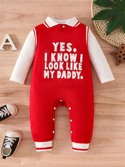 Hopscotch - Text Print Collared Bodysuit