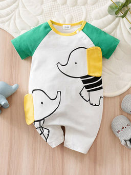 Hopscotch - Pure Cotton Animal Print Romper