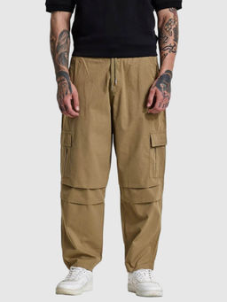 Snitch - Men Brown Solid Cargo