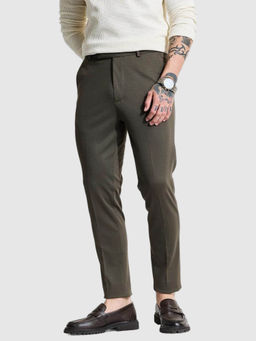 Snitch - Men Olive Solid Trouser