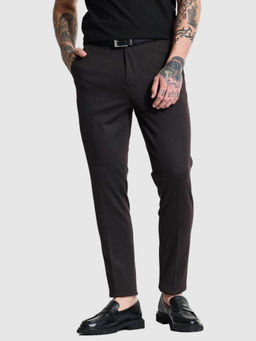 Snitch - Men Brown Solid Trouser