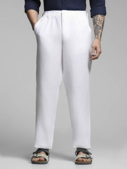 Jack & Jones - Men White Solid Trouser