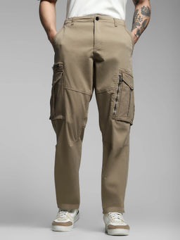 Jack & Jones - Men Brown Solid Cargo