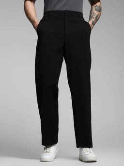 Jack & Jones - Men Black Solid Trouser