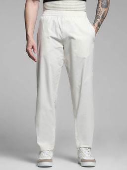 Jack & Jones - Men Beige Solid Trouser