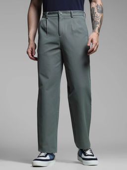 Jack & Jones - Men Green Solid Trouser
