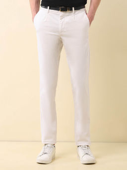 U.S. POLO ASSN. - Men Off White Solid Trouser