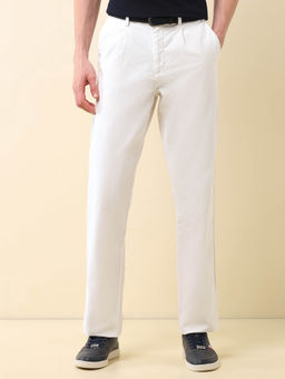 U.S. POLO ASSN. - Men White Solid Trouser