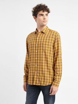 Levi's - Men Yellow Checks Regular Fit Casual Shirt