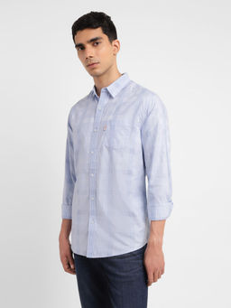 Levi's - Men Blue Checks Regular Fit Casual Shirt