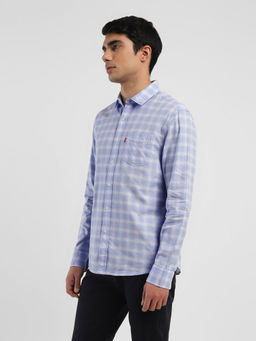 Levi's - Men Blue Checks Regular Fit Casual Shirt
