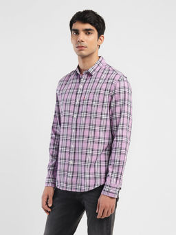 Levi's - Men Lavender Checks Regular Fit Casual Shirt