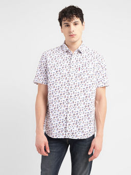 Levi's - Men White Floral Regular Fit Casual Shirt
