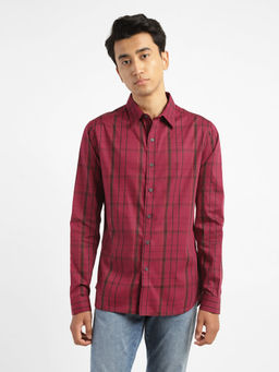 Levi's - Men Maroon Checks Regular Fit Casual Shirt