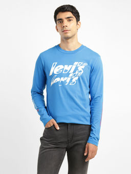 Levi's - Men Blue Printed Regular Fit T-Shirt