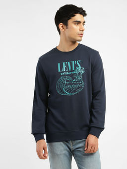 Levi's - Men Navy Blue Graphic Regular Fit Sweatshirt