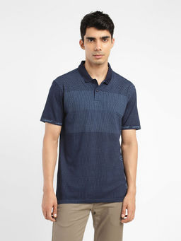 Levi's - Men Navy Blue Printed Regular Fit Polo T-Shirt