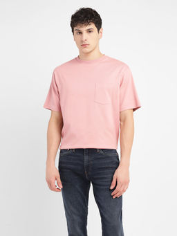 Levi's - Men Pink Solid Relaxed Fit T-Shirt