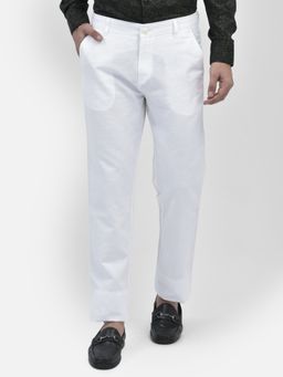 CRIMSOUNE CLUB - Mens White Straight Trouser