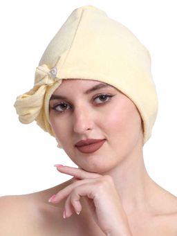 Creeva - Lemon Yellow Luxury Cotton Hair Wrap Towel