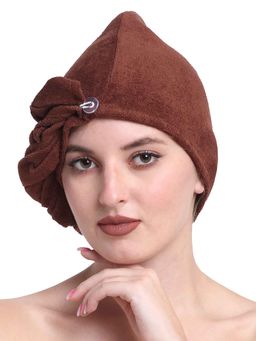 Creeva - Brown Luxury Cotton Hair Wrap Towel