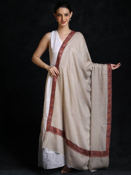 EXOTIC INDIA - Women Grey Woolen Shawl
