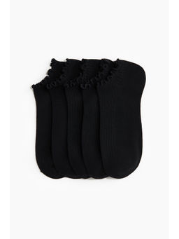 H&M - Women Black 5-Pack Shaftless Socks