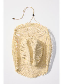 H&M - Women Beige Straw Cowboy Hat