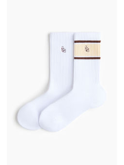 H&M - Women White 2-Pack Tennis Socks With Drymove
