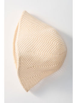 H&M - Women Beige Crochet-Look Bucket Hat