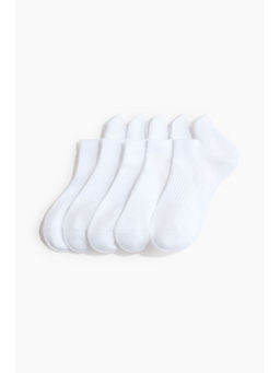 H&M - Women White 5-Pack Sports Socks With Drymove