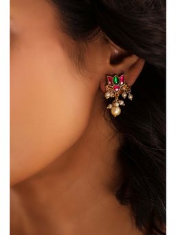 Biba - Women Multi-Color Brass Drop Earrings