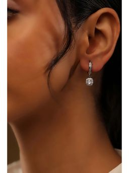 Biba - Women White Brass Drop Earrings