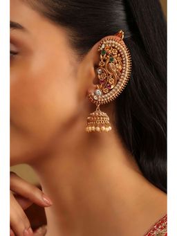Biba - Women Gold Plated Multi-Color Alloy Jhumka Earrings
